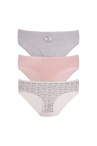 LİBELLA İÇ GİYİM Жіночі великі розміри Багатокольорові бавовняні труси з лікр...