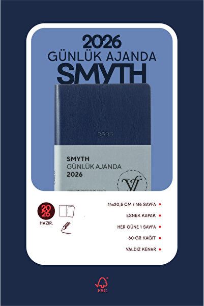 Victoria's Journals Smyth 2026 Daily Agenda A5 (14X21Cm) Flexible Cover Ivory 80 Gr.