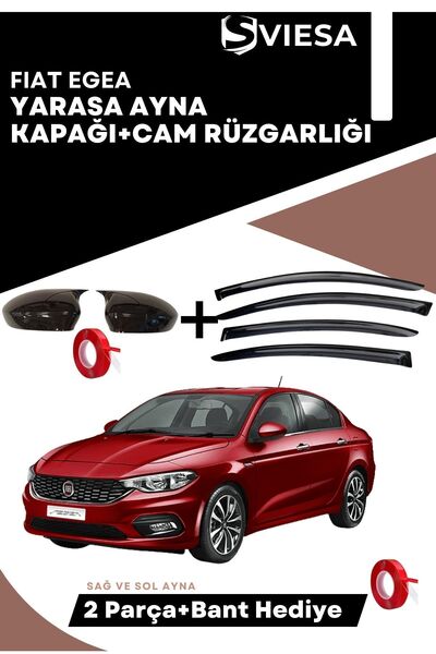 Sviesa Fiat Egea Uyumlu Batman Yarasa Ayna Kapağı + Cam Rüzgarlığı