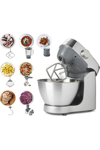 Kenwood Prospero+ KHC29.Q0SI Stand Mixer 1000W Silver – 4.3L Bowl, K-Beater, Whisk, Dough Hook, Blender