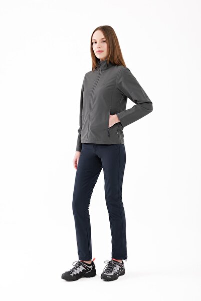 2AS Splint Kadın Softshell Mont Koyu Gri