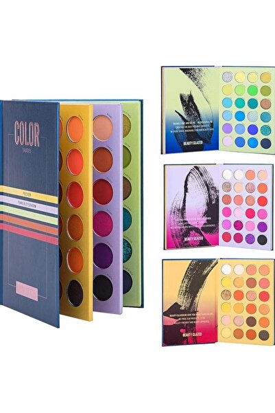 huitich لوحة مكياج ظلال العيون وأحمر الخدود اللامعة بتصميم كتاب