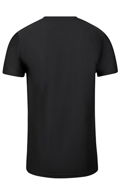 2AS Capri Sıfır Yaka T-Shirt Siyah