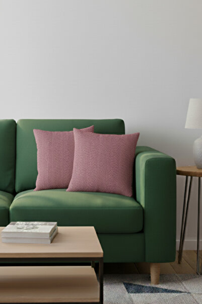 Miracolo Home 43X43 Claret Red Cotton Decorative Throw Pillow Cover - 2 Pieces