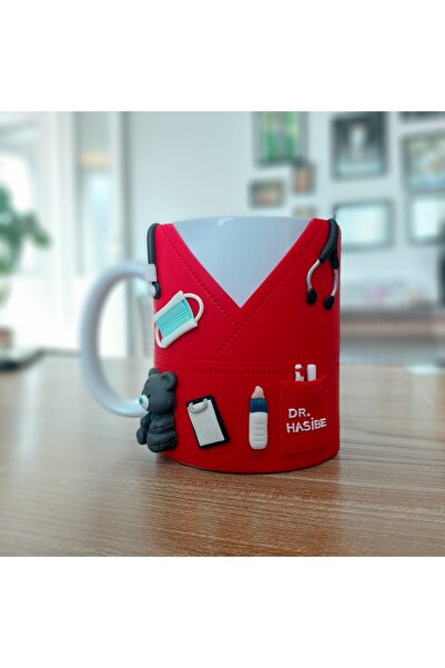 kuphane 3d Kabartma Doktor Hediyesi Kupa Bardak, Özel Tasarım Kadın Doktor Sc...