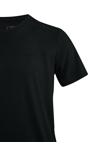2AS Winson Erkek Viloft Sıfır Yaka T-Shirt Siyah