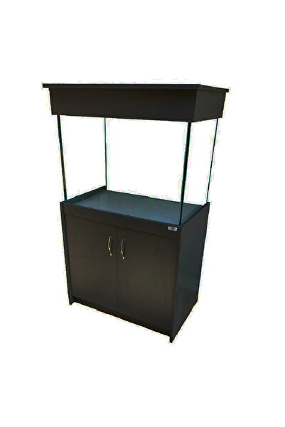 Kanki Pet Akvaryum Mobilyalı 80 x 50 x 60 cm (240 Litre) Siyah