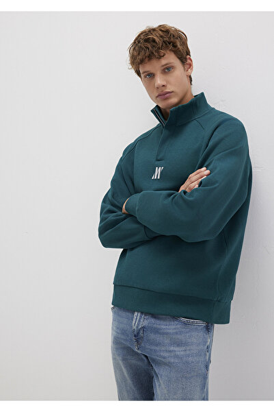 Mavi Pro Yarı Fermuarlı Yeşil Sweatshirt 0S10509-71925