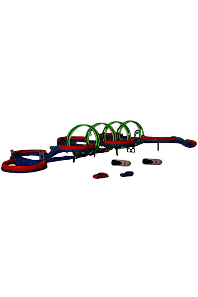 KentOyuncaK Cool Cars 113 Piece Phosphorescent Race Track - 360 °   Rotational Movement & Controlled Cars