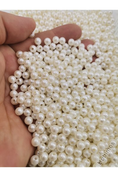 Hobimos 25gr 6mm Culoare Crem A Mărgele de perle din plastic de calitate, mărgele pentru realizarea de bijuterii