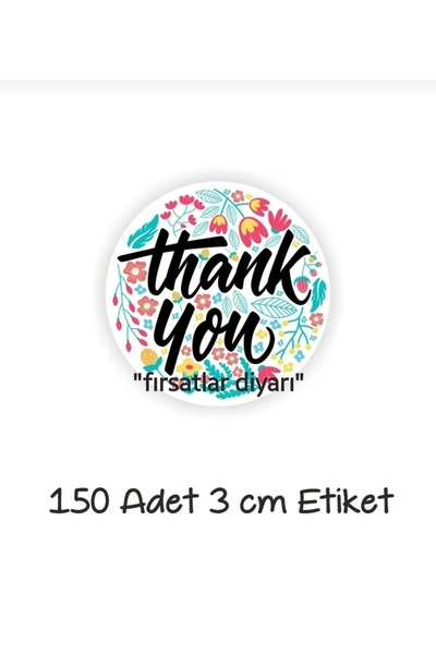 fırsatlar diyarı Autocolant Mulțumesc - Autocolant pentru ambalaj cadouri - 3...