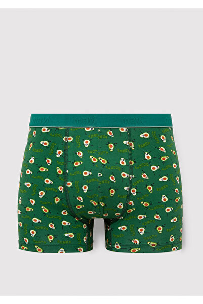 Mavi Avakado Baskılı Yeşil Boxer 0911629-88060