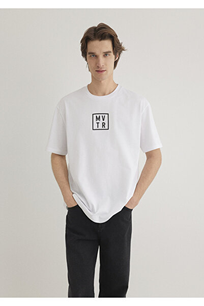 Mavi Λευκό T-Shirt MVTR Loose Fit / Loose Relaxed Fit0612004-620