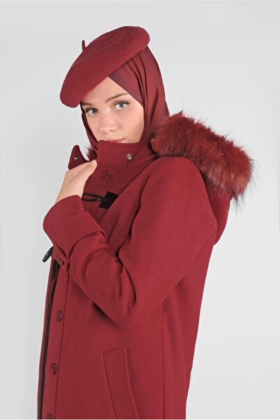 Alvina 90129 Модель Капюшоном з хутром Каше Кожен