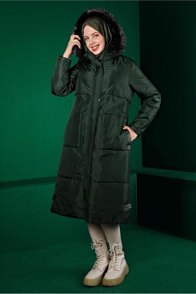Alvina Hooded Zippered Inflatable Coat 90317