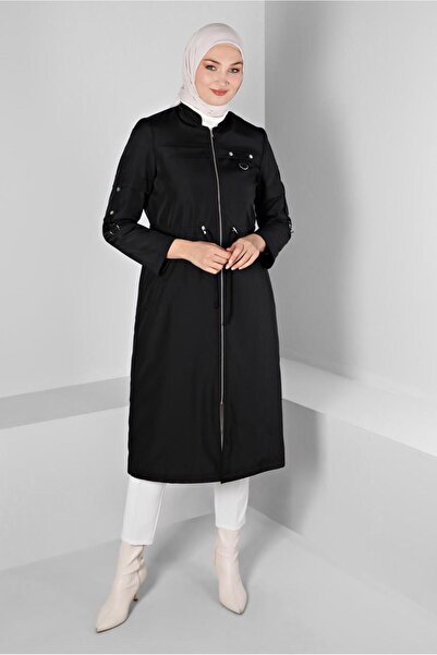 Alvina BELİ BÜZGÜLÜ ZIMBA DETAYLI FERMUARLI PARKA 90374