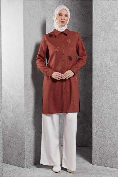 Alvina 45149 Model Leaf Patterned Tunic