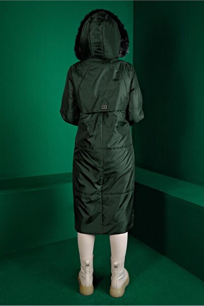 Alvina Hooded Zippered Inflatable Coat 90317