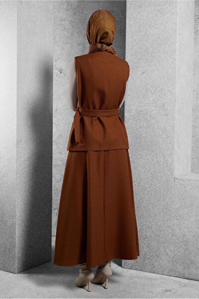 Alvina 45176 Model Belted Skirt Set