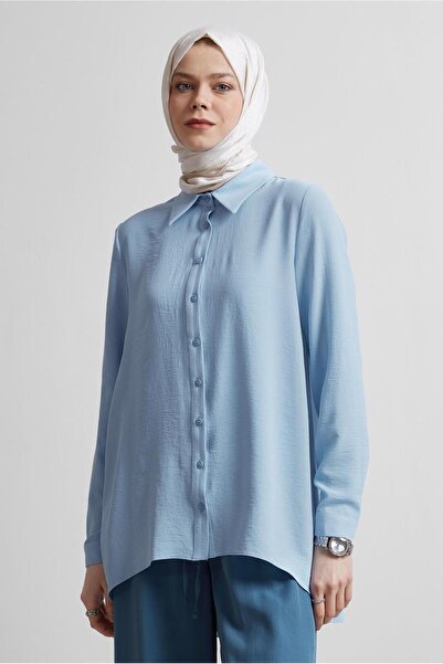 Alvina Shirt Collar Bluz 45521