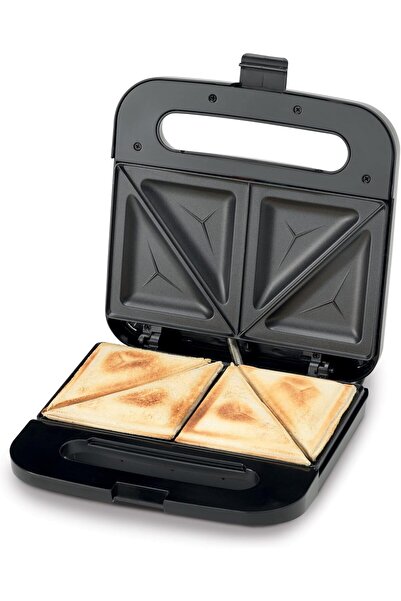 Kenwood Sandwich Maker SMM00.000SI Black/Silver – Non-Stick Plates, Toasties, Grills, Easy Cleaning