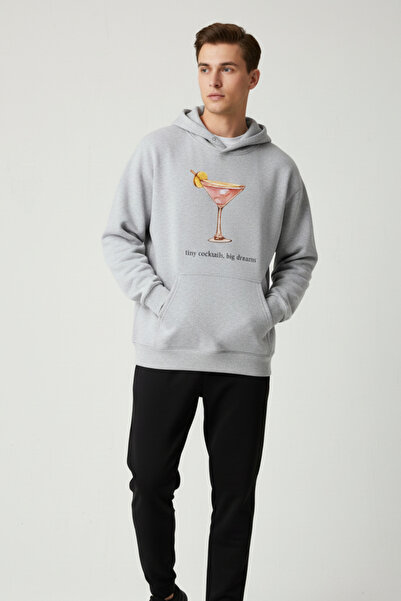 UNCİA OUTDOORS Unisex φούτερ με στάμπα oversize με κουκούλα