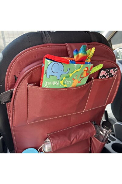 Empria Organizator scaun auto copii, impermeabil, Empria, 63x44.5 cm, Visiniu
