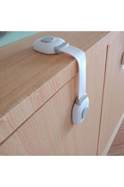 Empria Set of 6 flexible double lock safety locks for doors and drawers, Grey