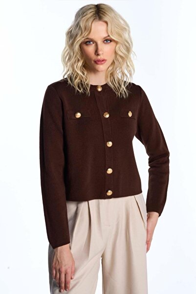SHERIN Ζακέτα με καφέ κουμπιά