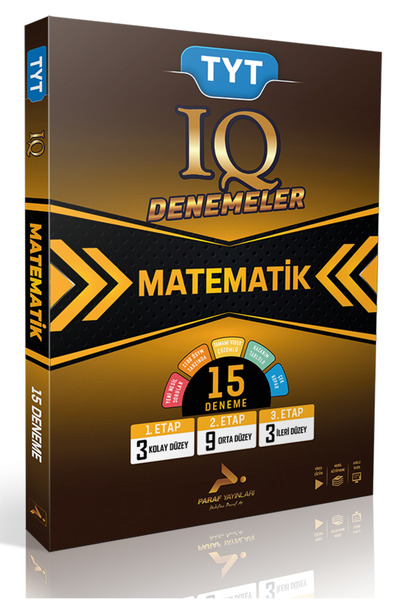 paraf yayınları Paraf Tyt IQ Matematik Video Çözümlü 15 Branş Deneme