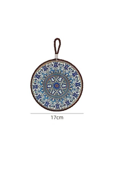 Choice 17cm 1pc 04 Vintage Ceramic Heat Insulating Mat Heat Resistant Mat With Cork Base Coasters New Chine