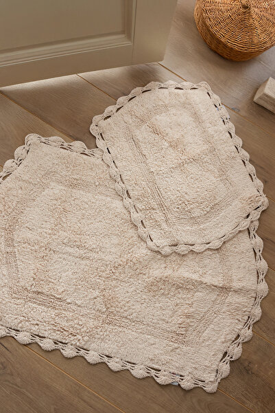 İrya Dale Banyo Paspası 2'li Bej 40x60 60x90