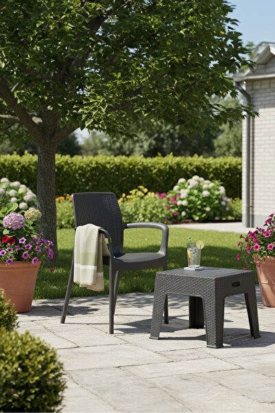 SANDALİE Viva 1+S Bahçe-Balkon-Teras Seti – Antrasit