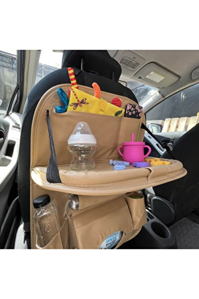 Empria Organizator scaun auto copii, impermeabil, Empria, 63x44.5 cm, Crem