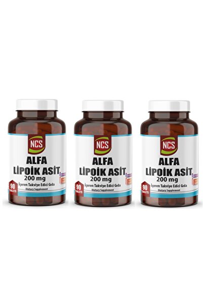 NCS L-Carnitine Alpha Lipoic Acid Koenzim Q10 90 Tablet 3 Kutu