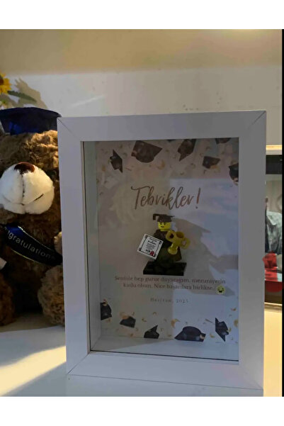 Sevcan sanat atölyesi 15X20X3 Original Glass Memory-Souvenir Frame, Flower-Rose Storage Box