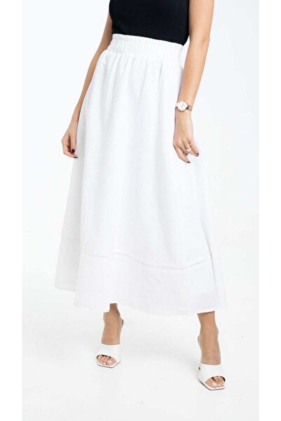 DALYDRESS Solid Wide Maxi Skirt