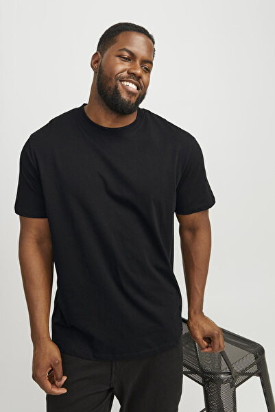 Jack & Jones Erkek Marka Logolu  Pamuklu Günlük Kullanıma Uygun Siyah T-Shirt...