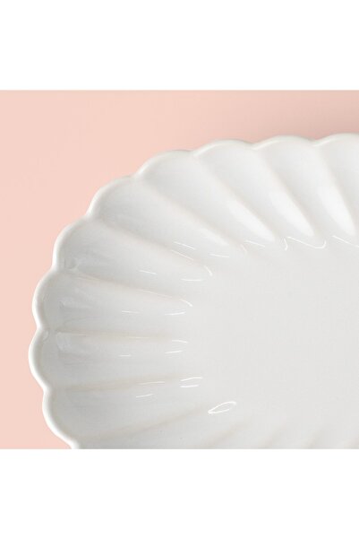 Linens Coral Kayık Tabak 23x11 cm Ekru