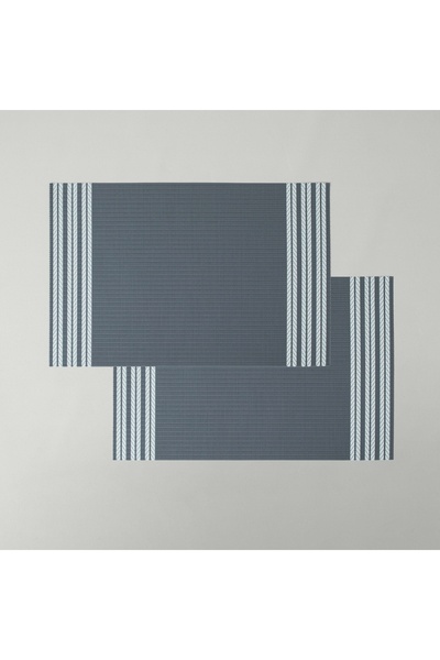 Linens Set de 2 farfurii americane 45x30 cm, antracit