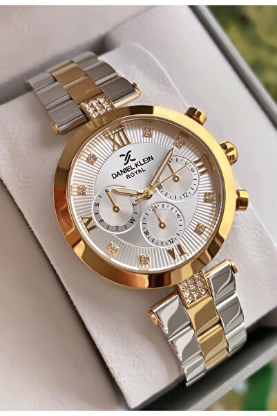 Daniel Klein Sarı Gümüş Renk - Orijinal - 2 Yıl Garantili - Kadın Kol Saati - Bileklik Hediyeli