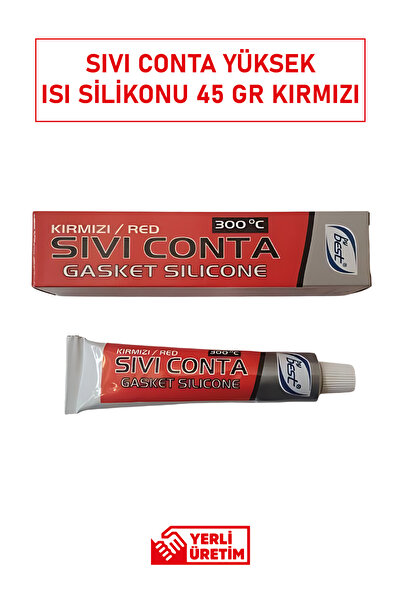 Best Sıvı Conta Yüksek Isı Silikonu (45 gr) | 300°C Kırmızı Renkli Sızdırmazlık ve Tamir Malzemesi