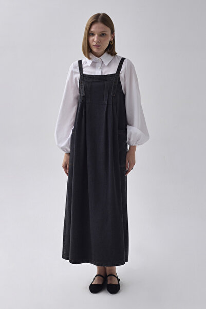 ZÜLAYS Torba Cepli Denim Jile Siyah