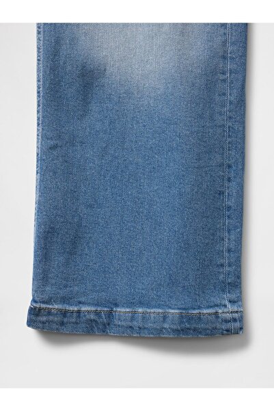 GAP Kadın Mavi High Stride Wide-Leg Ankle Jean Pantolon