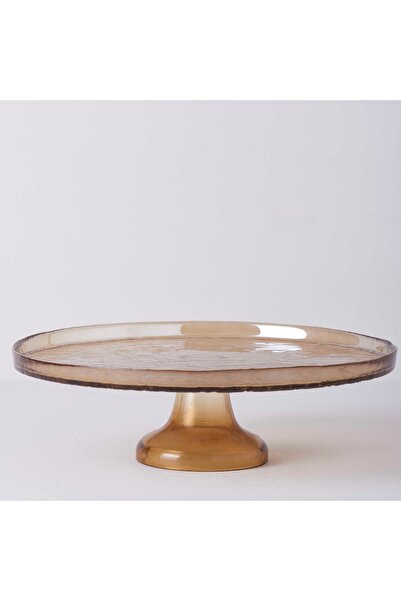 Linens Gleam Cam 32 cm Ayaklı Servis Amber