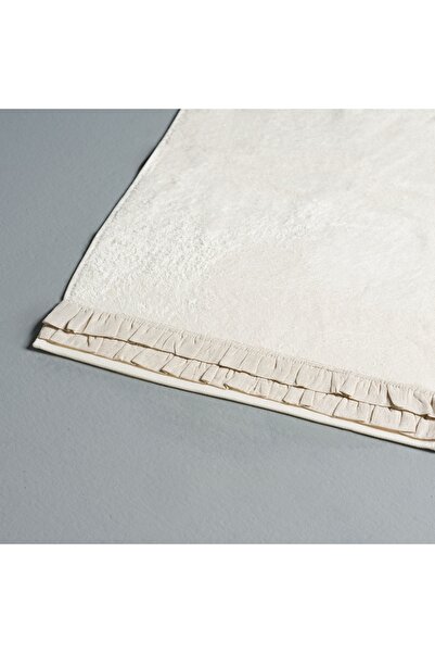 Linens Ruffle Bamboo 50X85 cm Face Towel Ecru