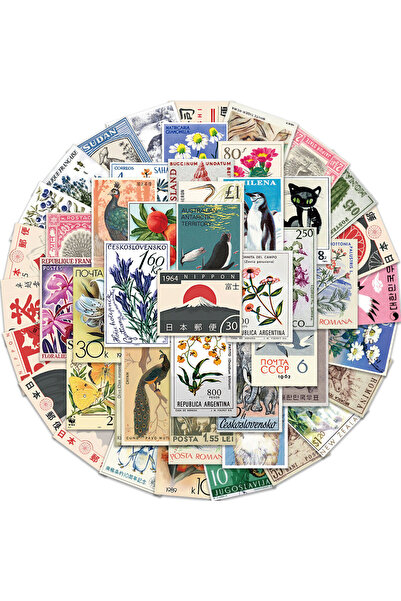 Choice 50PCS Cartoon Retro Japanese Stamps Graffiti Stickers for Bicycle Hand...