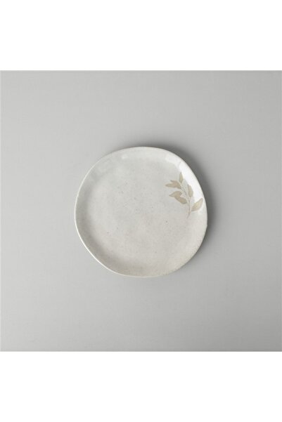 Linens Laurel Seramik 20 cm Pasta Tabağı Ekru