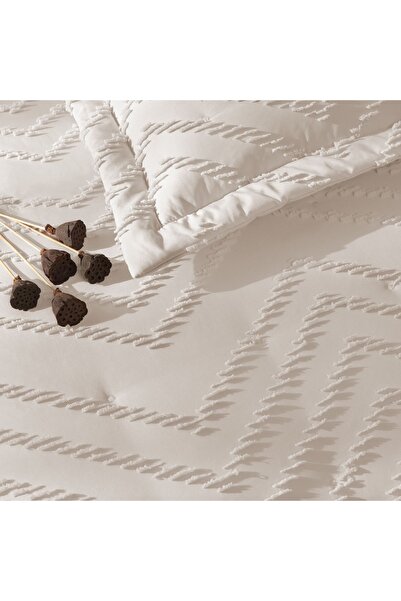 Linens Borneo Tek Kişilik Yatak Örtüsü Seti Taş