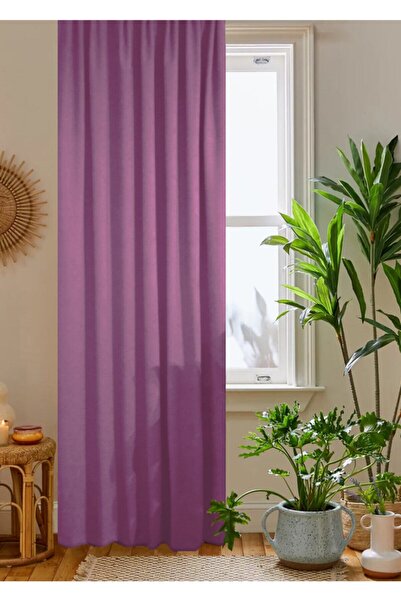 home color home Ліла Петік Кадифе Докулу Фон Перде 140x260 Прямий Шов Екстрафор Бузьгу